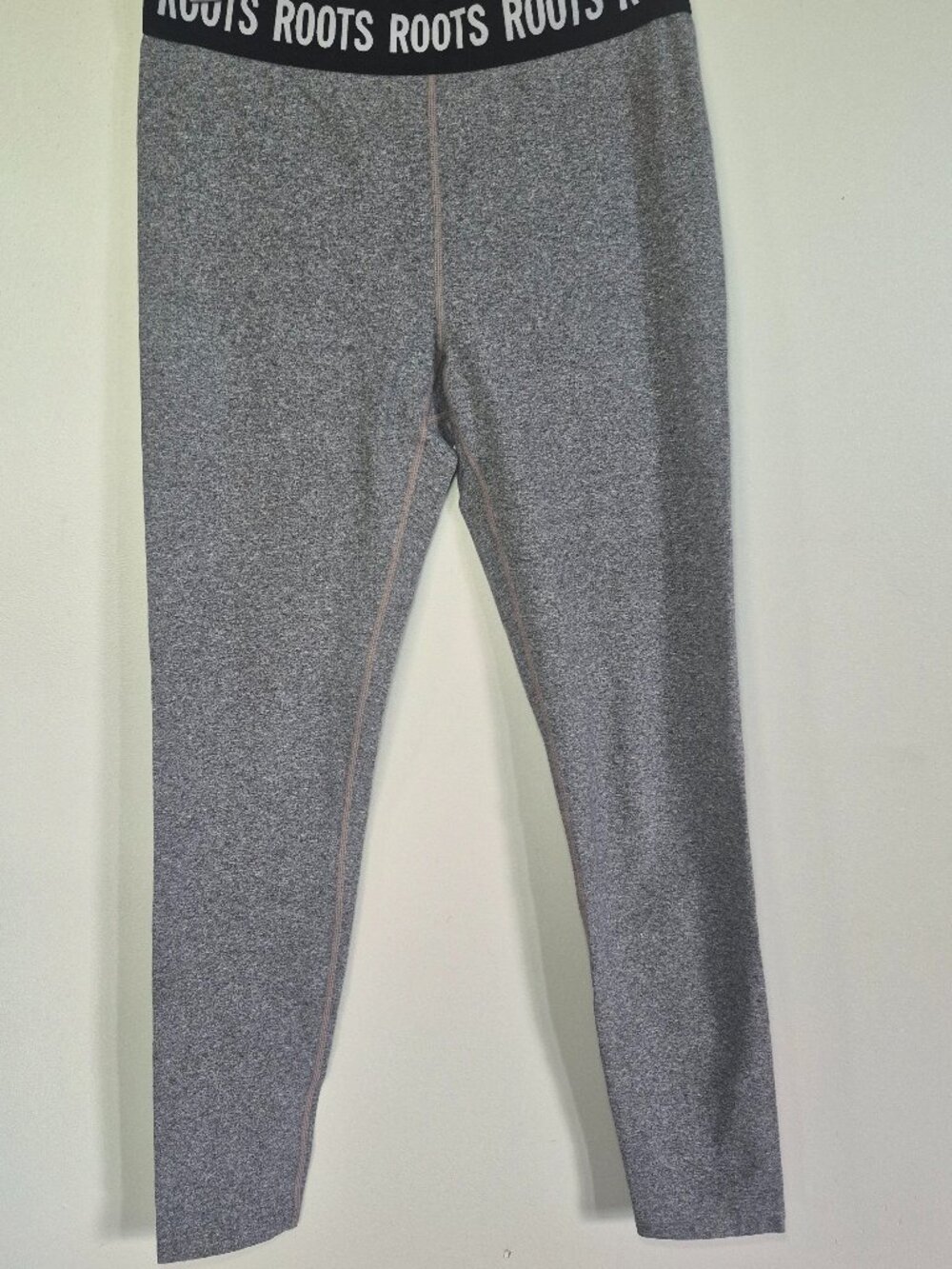 Roots Canada Women's Grey Logo Elastic Waistband Leggings Activewear Pants